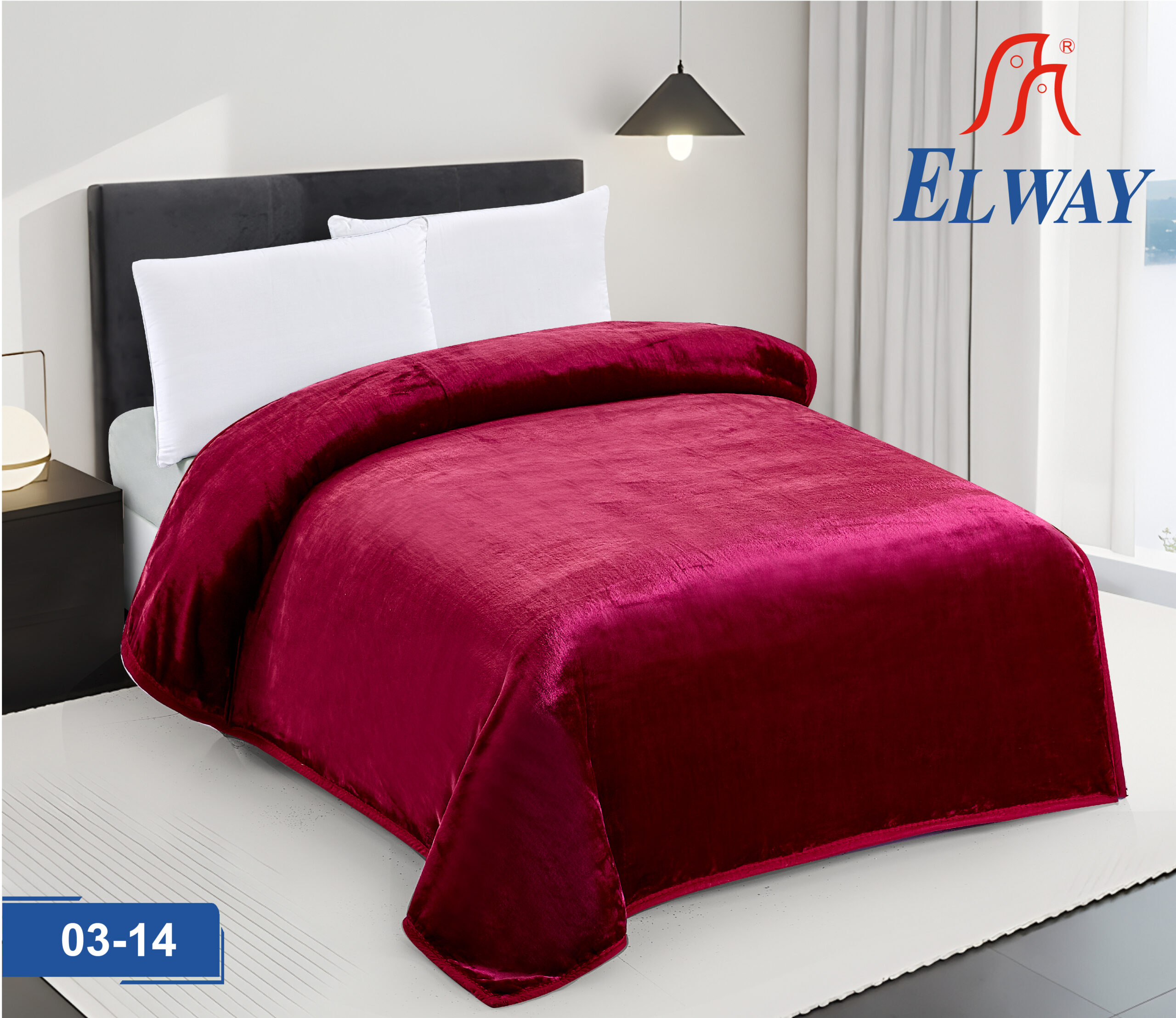 Koc gładki 03-14 bordo